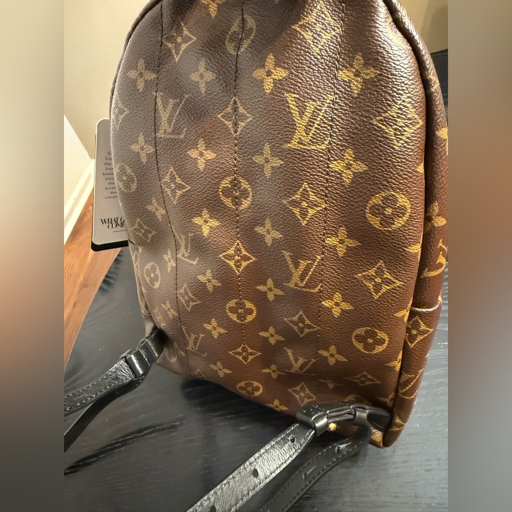 AUTHENTIC Louis Vuitton Brown Monogram Backpack- Palm Springs- MM - Picture 4 of 16